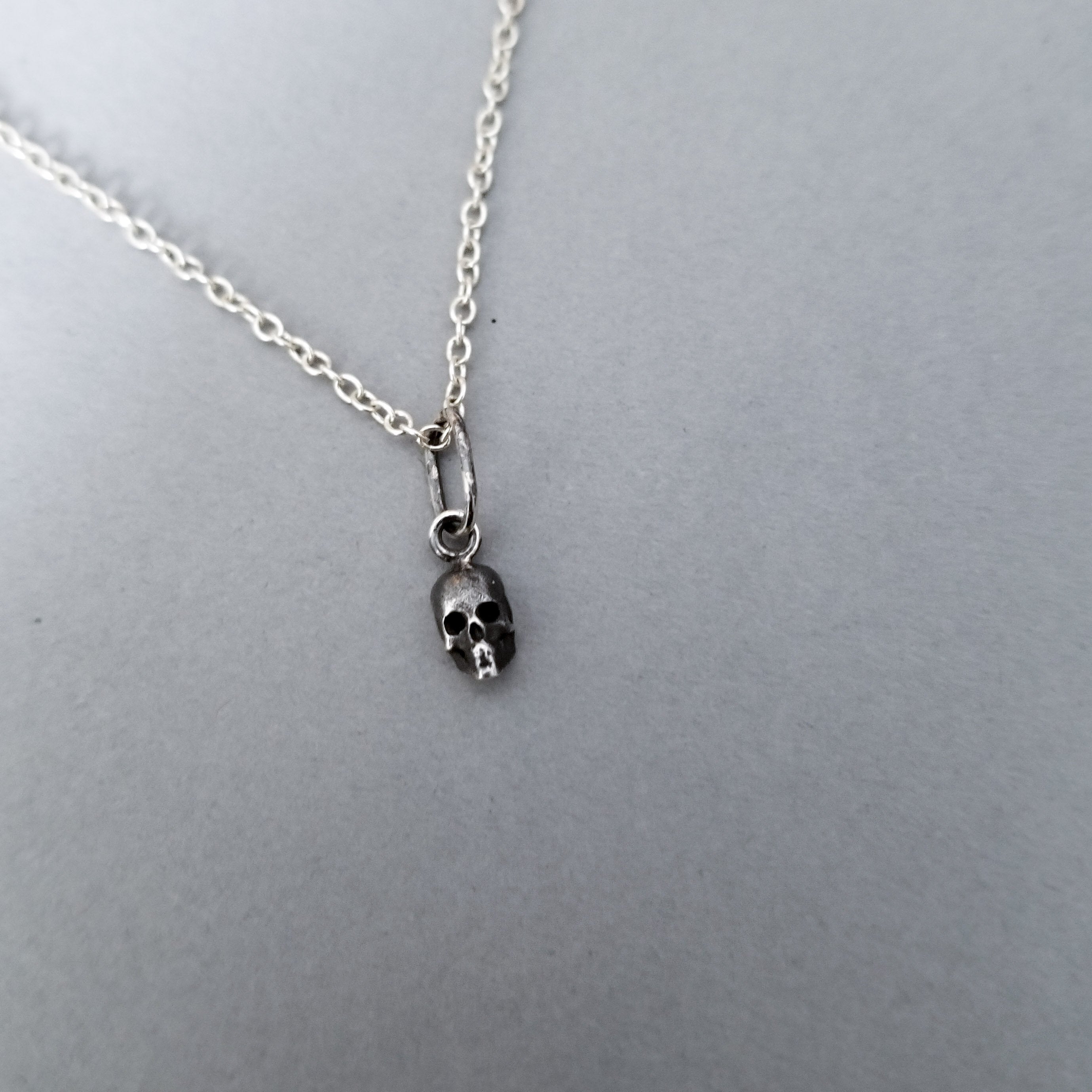 Collection of Tiny Silver Skull Pendant - Inchoo Bijoux in a gallery layout