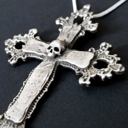 Collection of Big Baroque Silver Skull Cross Pendant - Inchoo Bijoux in a gallery layout