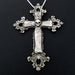 Big Baroque Silver Skull Cross Pendant - Inchoo Bijoux