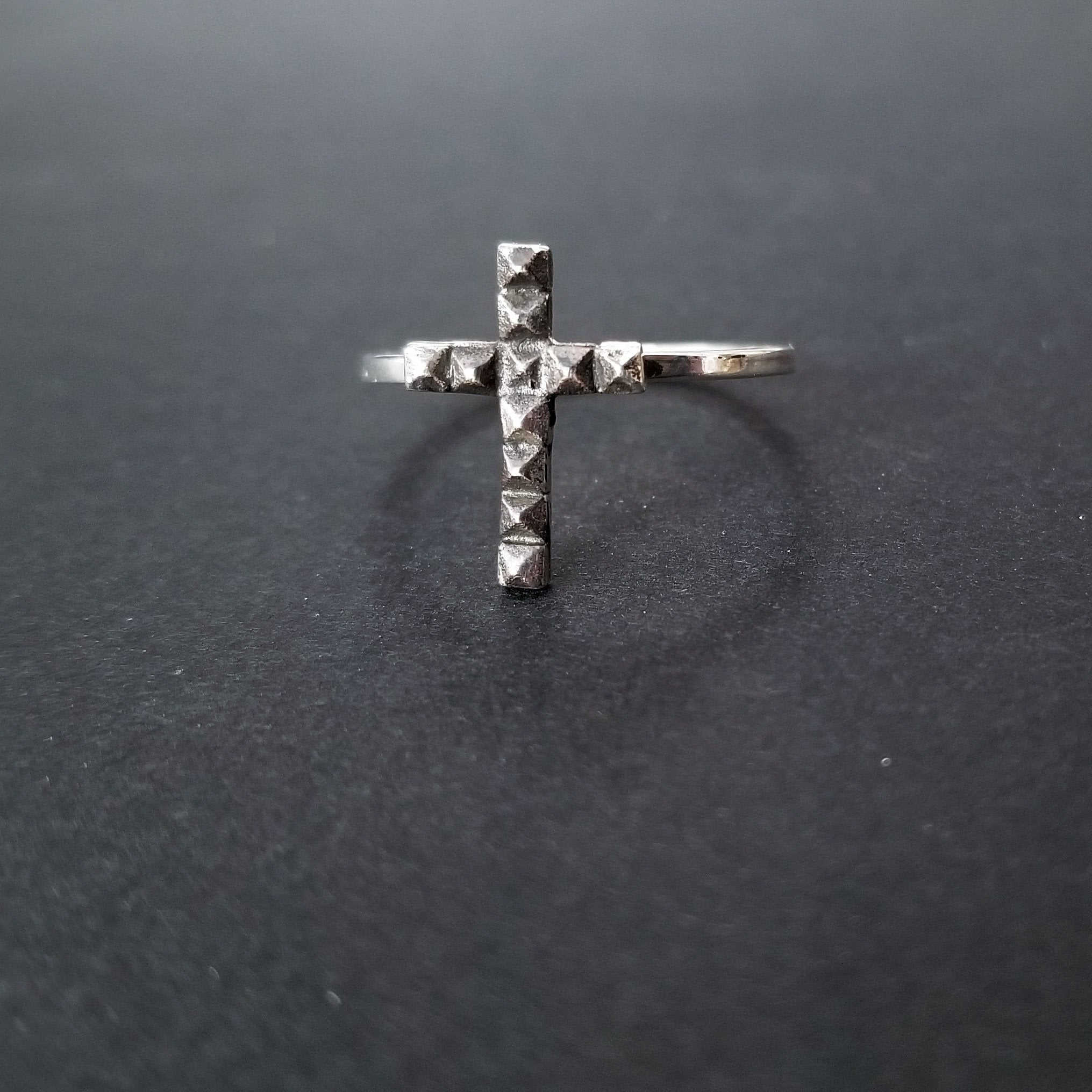 Collection of Tiny Studded Cross Ring-Ring-Inchoo Bijoux-Inchoo Bijoux in a gallery layout