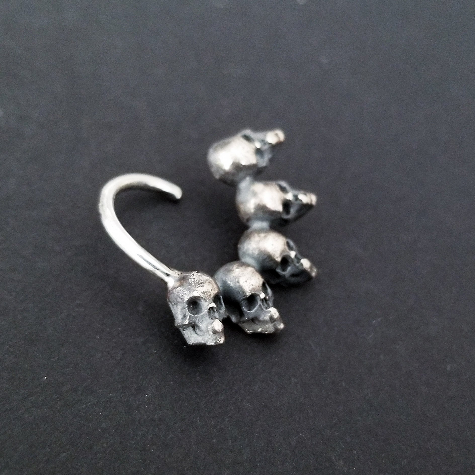 Collection of 5 Skull Silver Septum Ring - Inchoo Bijoux in a gallery layout