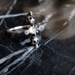 Collection of White Moonstone Skull Ring-Ring-Inchoo Bijoux-Inchoo Bijoux in a gallery layout