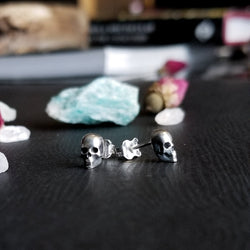 Collection of Tiny Skull Earrings - Inchoo Bijoux in a gallery layout