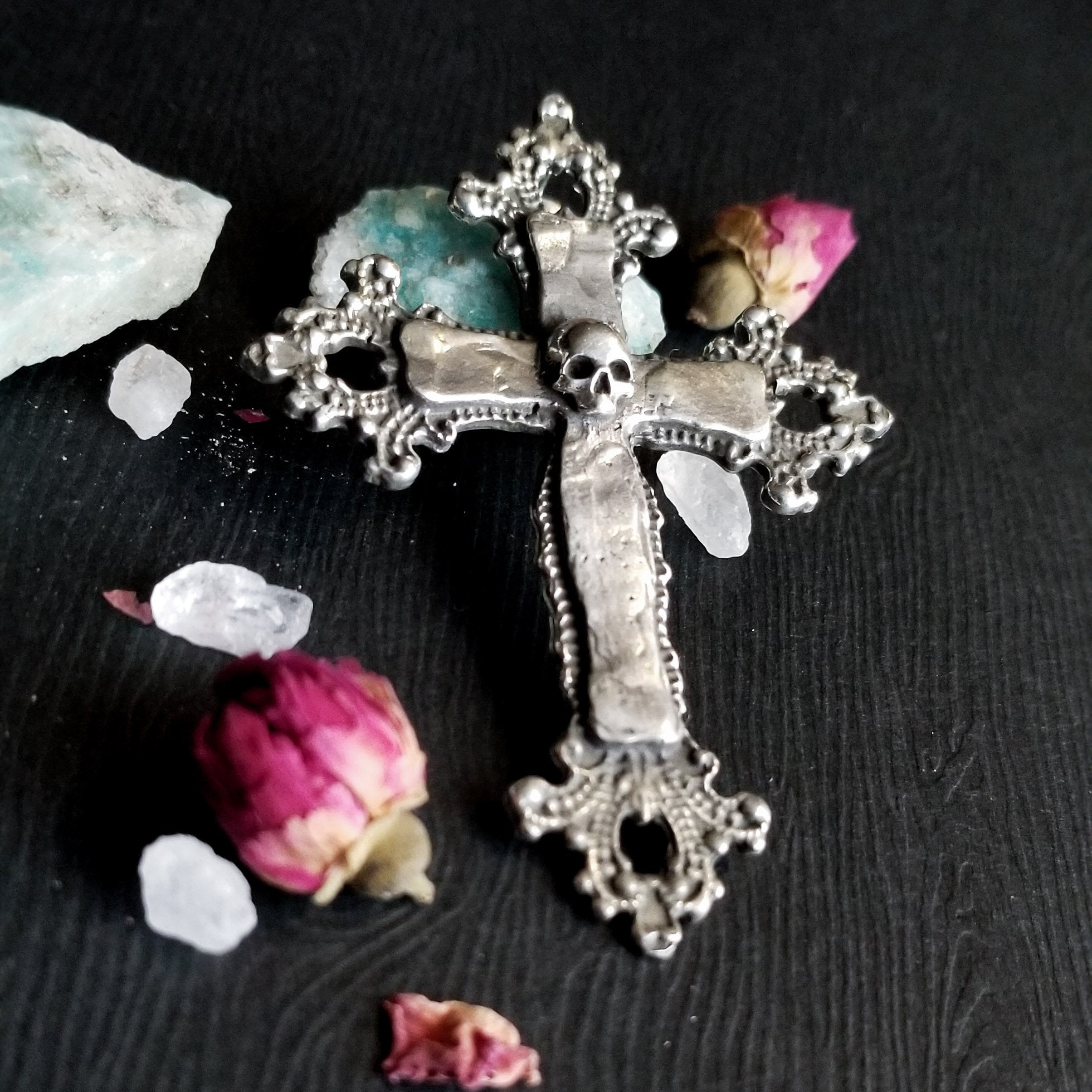 Collection of Large Gothic Cross and Skull Earrings - Inchoo Bijoux in a gallery layout