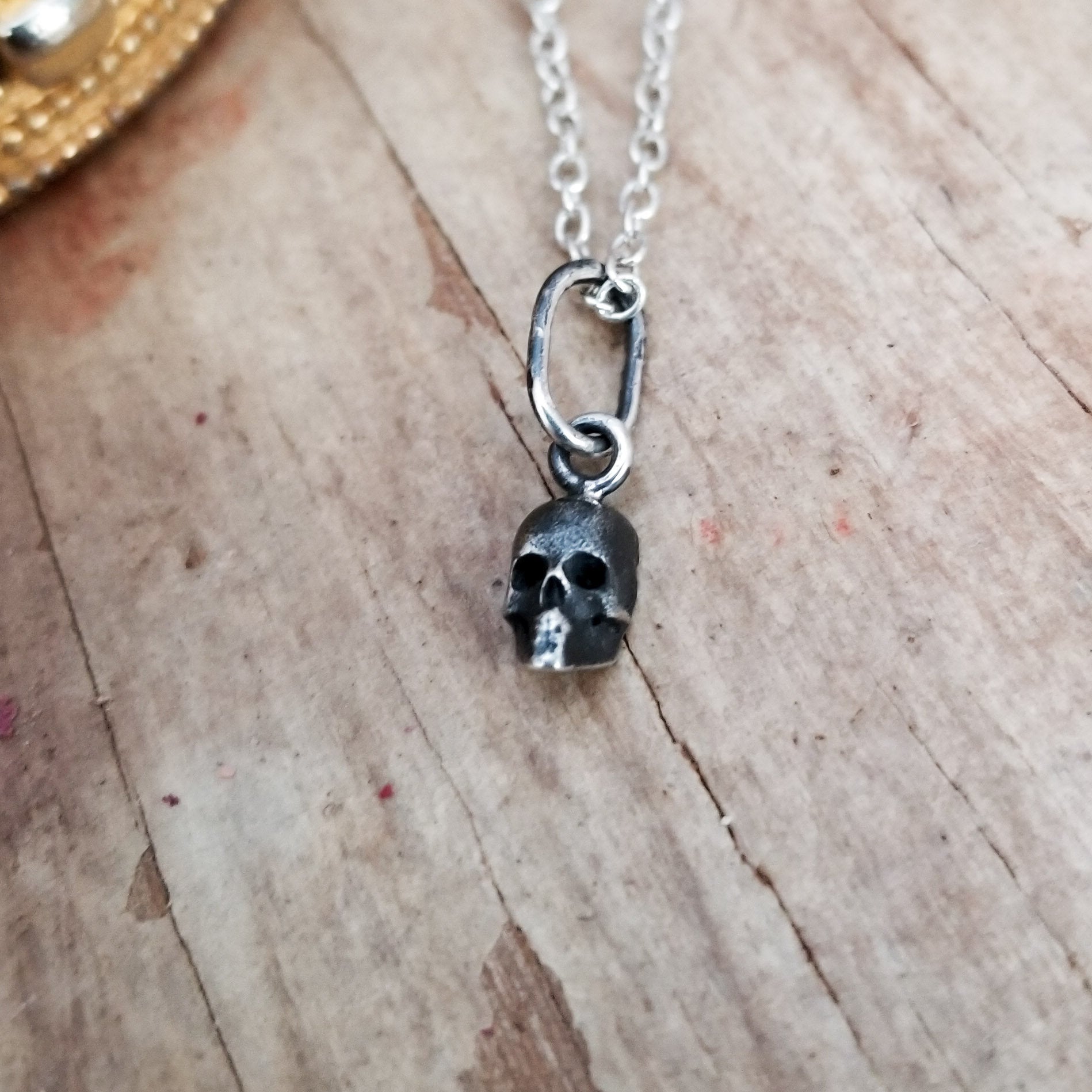 Collection of Tiny Silver Skull Pendant - Inchoo Bijoux in a gallery layout