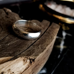 Collection of Simple Wide Half Round Mens Ring - Inchoo Bijoux in a gallery layout