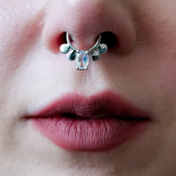 Collection of Rainbow Moonstone Statement Septum - Inchoo Bijoux in a gallery layout