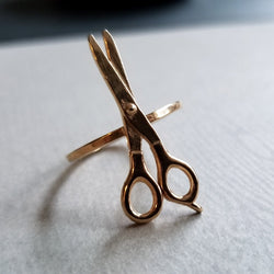 Collection of Rose Gold Scissor Ring 14K - Inchoo Bijoux in a gallery layout