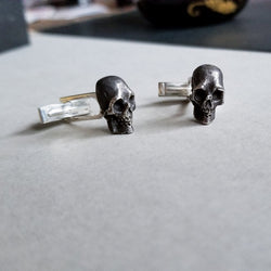 Collection of Sterling Silver Skull Cufflinks - Inchoo Bijoux in a gallery layout