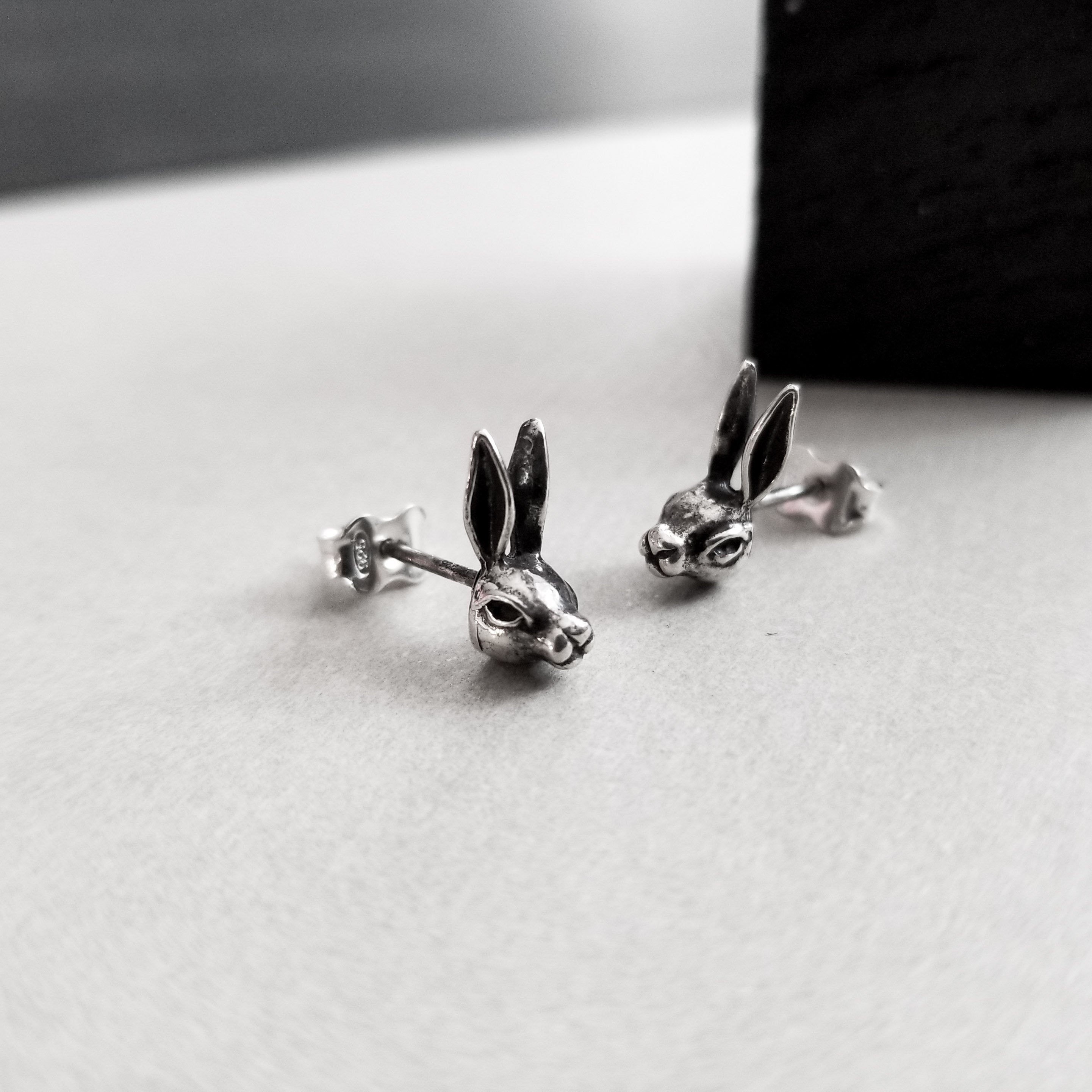 Collection of Silver Bunny Earrings - Inchoo Bijoux in a gallery layout