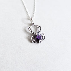 Collection of Purple Amethyst Spider Necklace - Inchoo Bijoux in a gallery layout