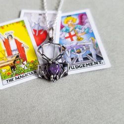 Collection of Purple Amethyst Spider Necklace - Inchoo Bijoux in a gallery layout