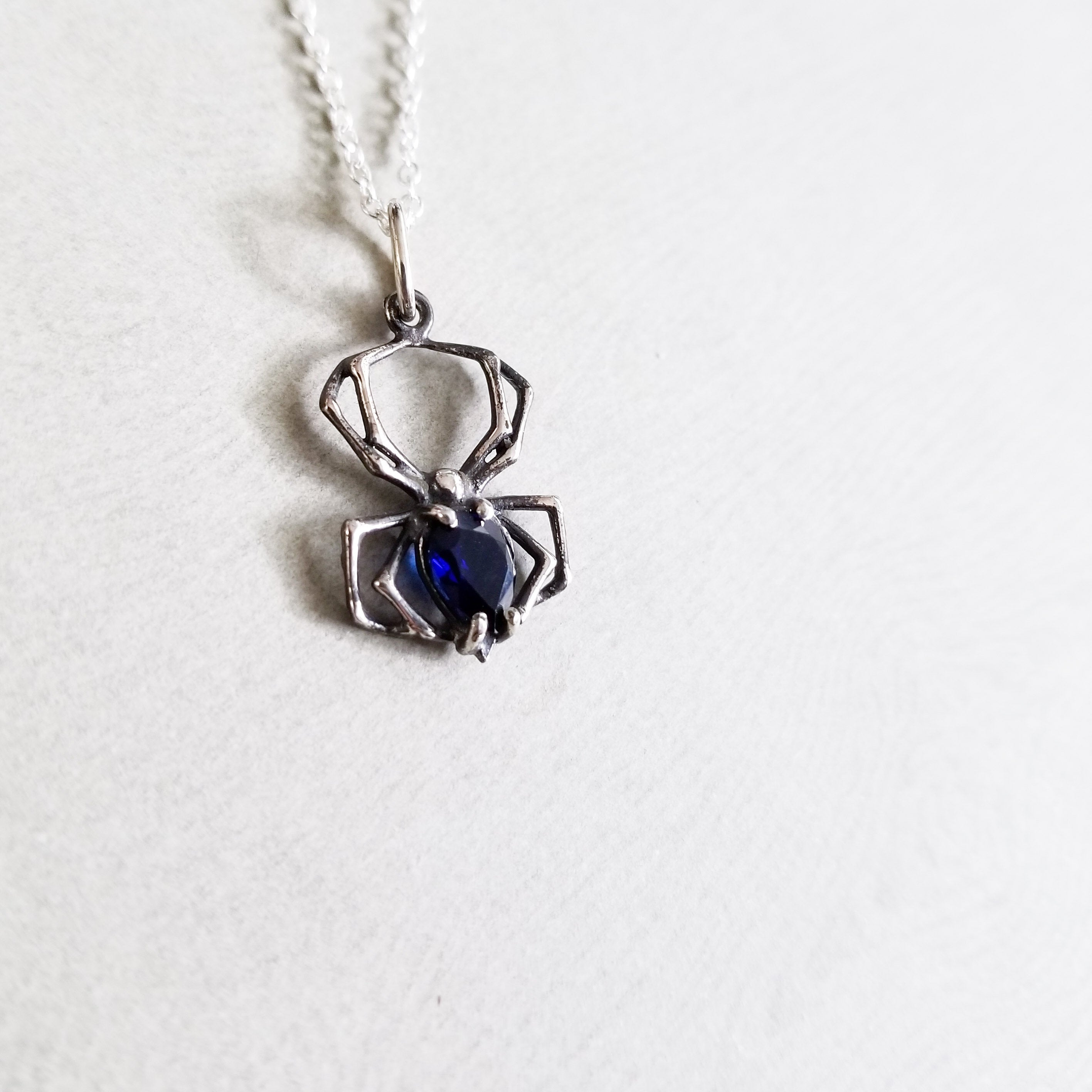 Collection of Deep Blue Spider Widow Pendant - Inchoo Bijoux in a gallery layout