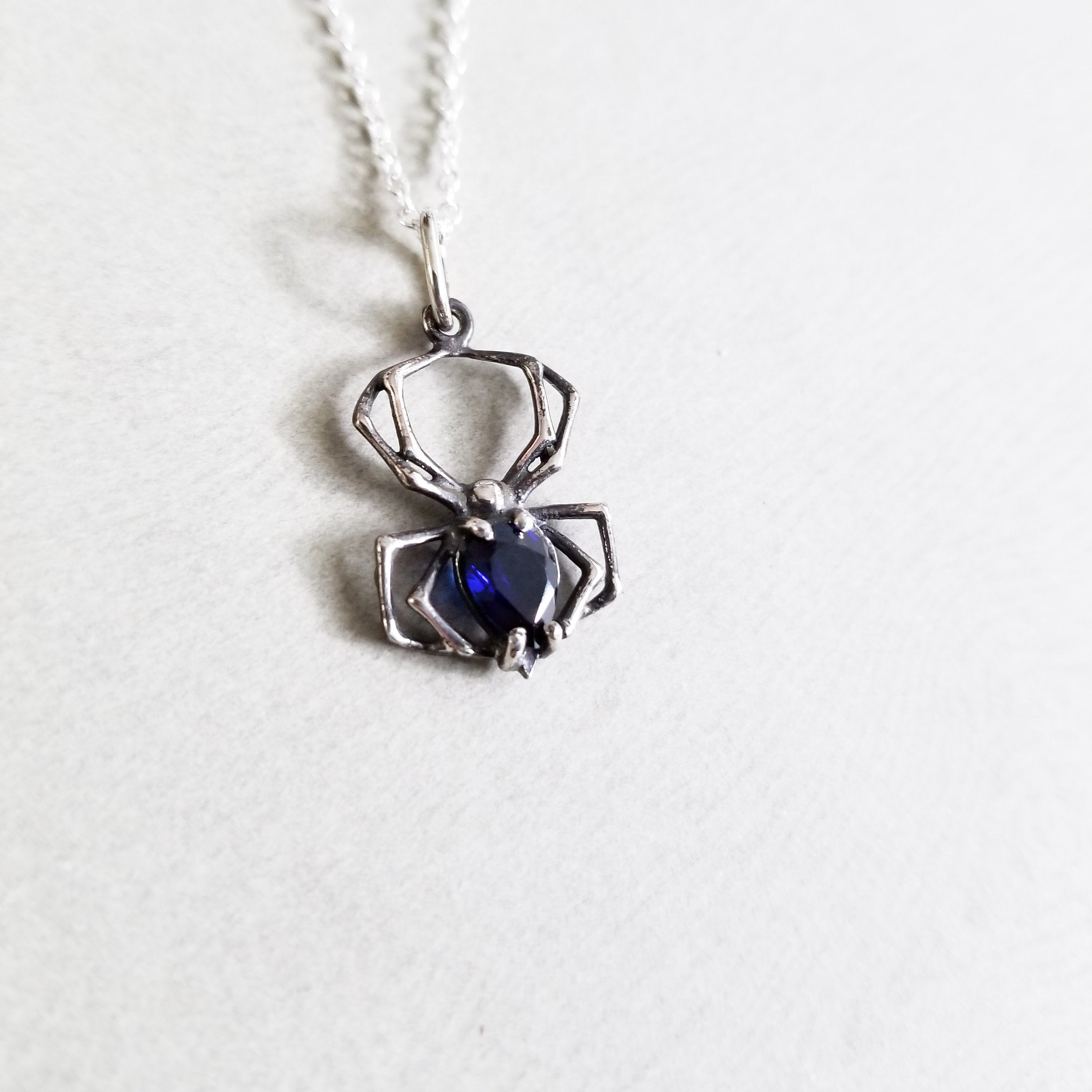 Collection of Deep Blue Spider Widow Pendant - Inchoo Bijoux in a gallery layout