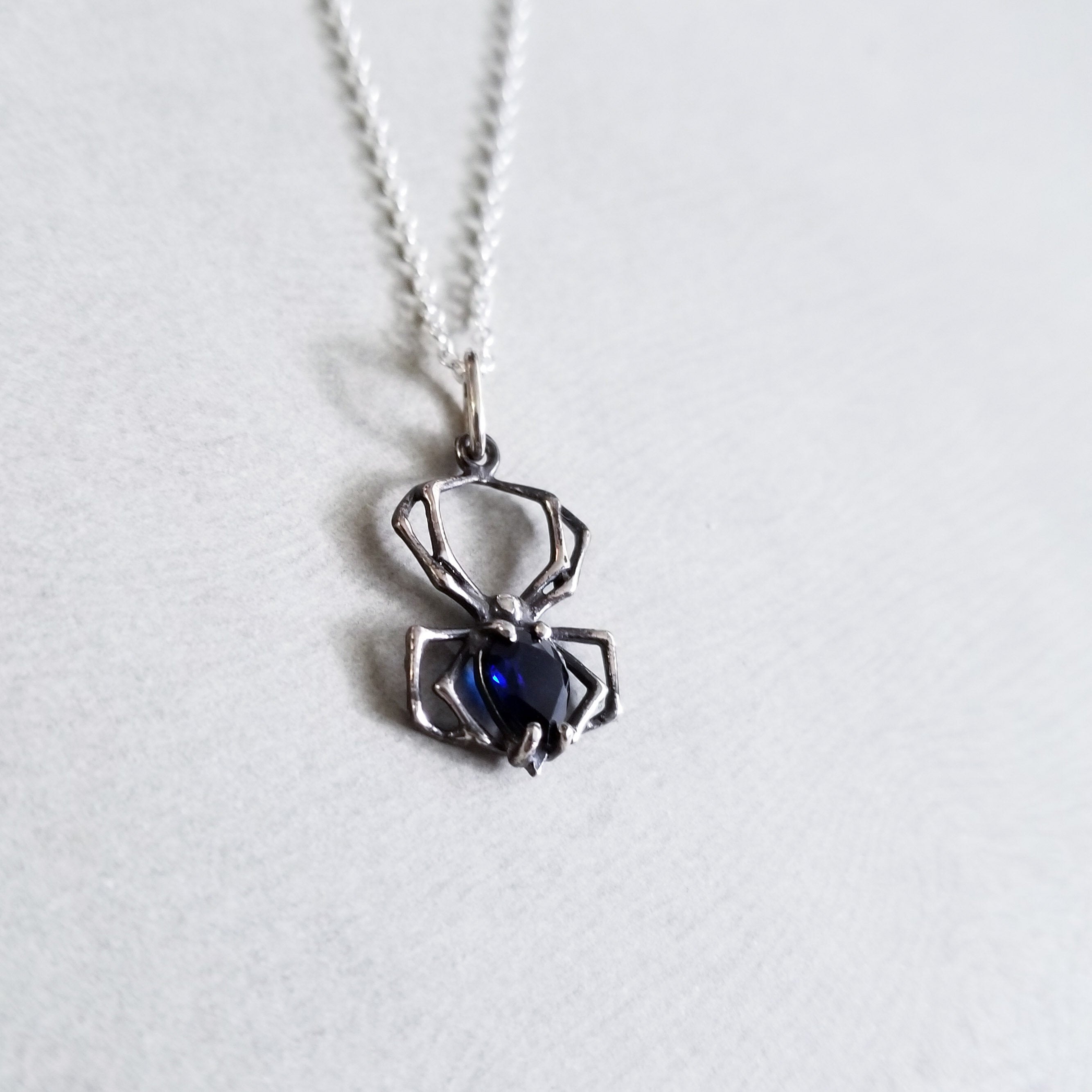 Collection of Deep Blue Spider Widow Pendant - Inchoo Bijoux in a gallery layout