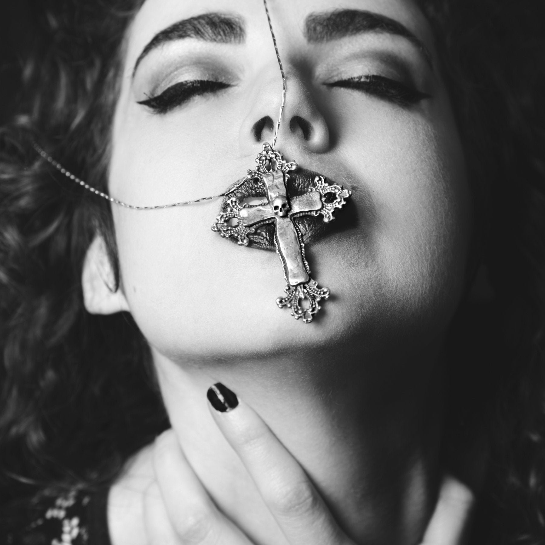 Collection of Big Baroque Silver Skull Cross Pendant - Inchoo Bijoux in a gallery layout