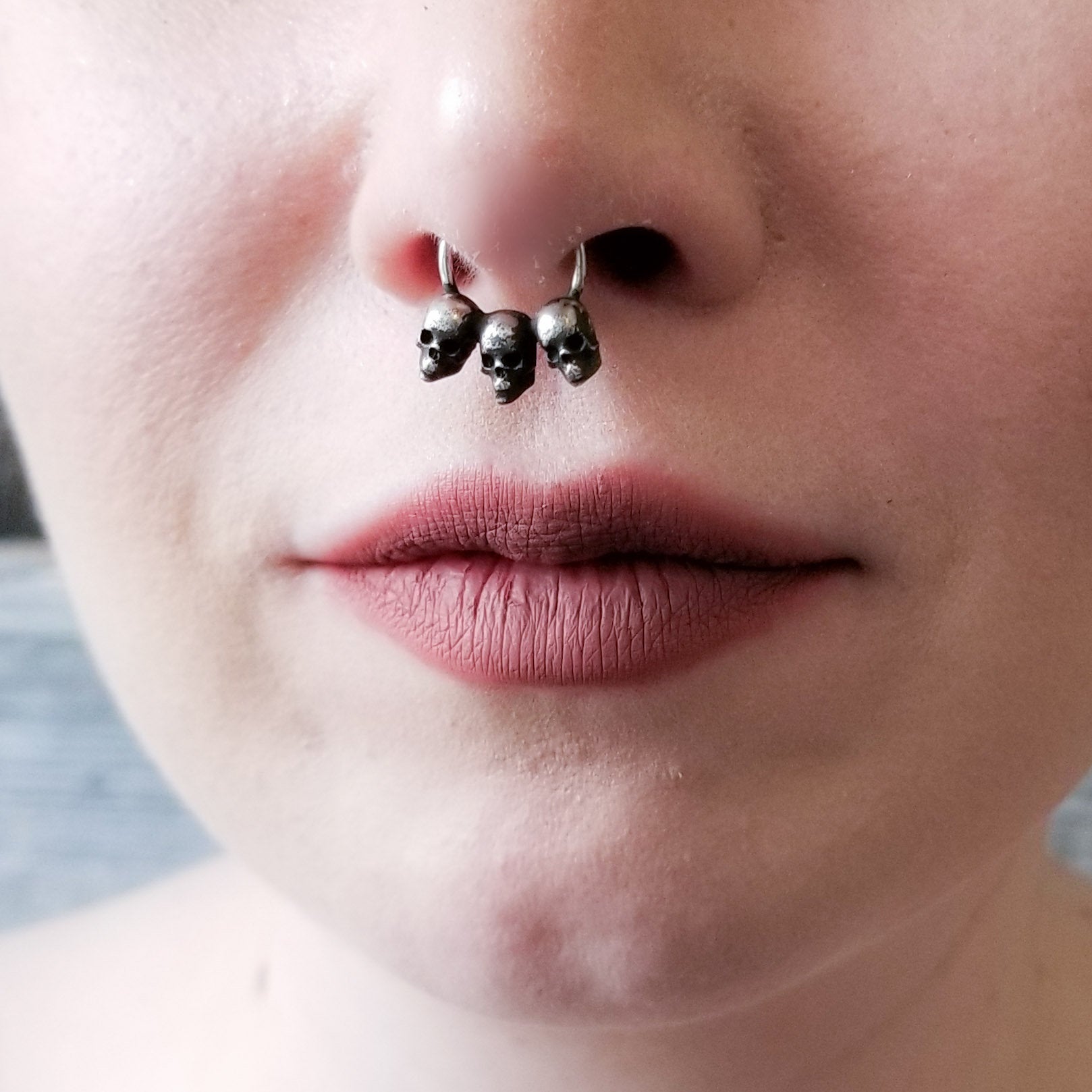 Collection of 3 Skull Silver Septum - Inchoo Bijoux in a gallery layout