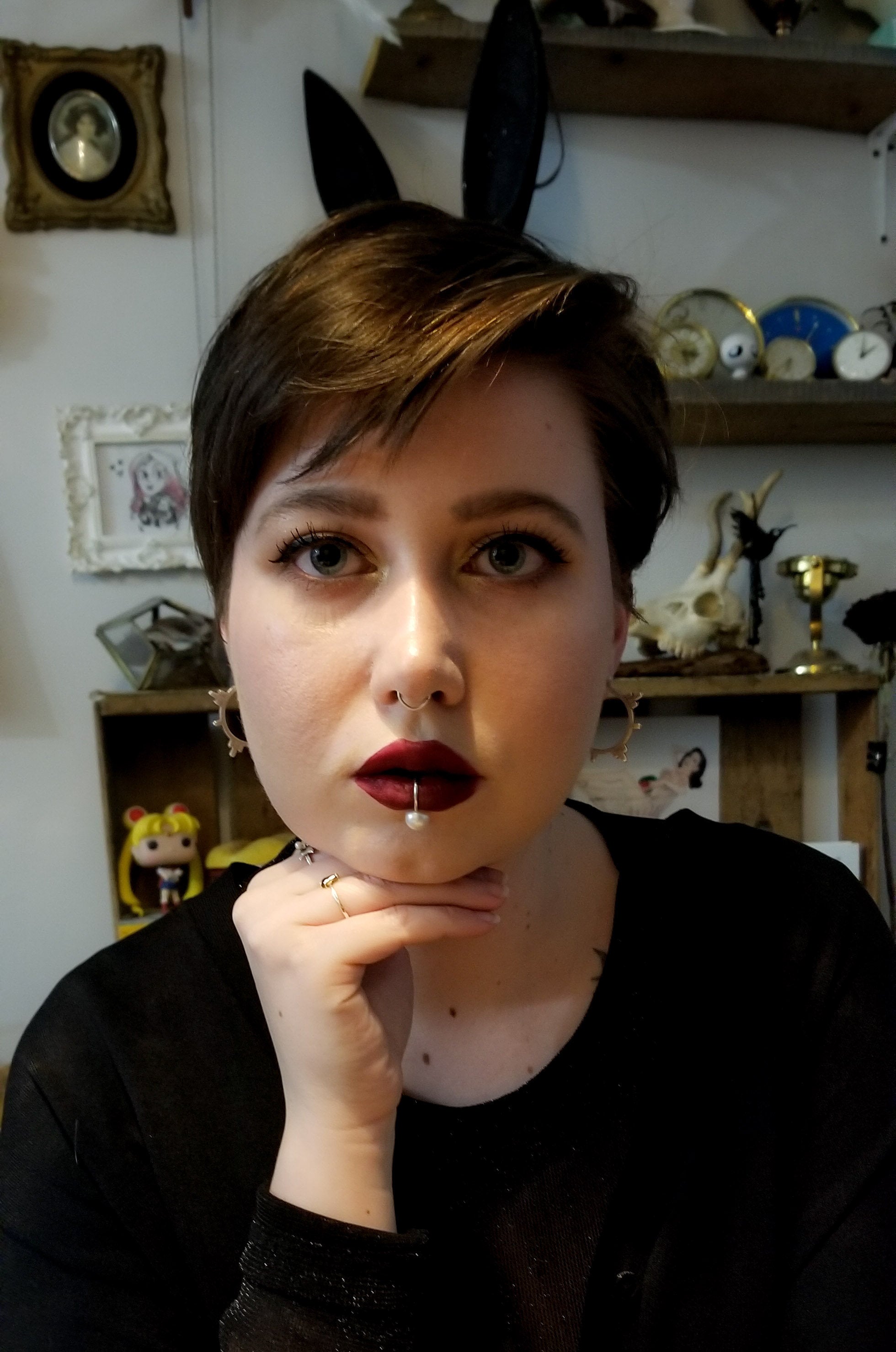 Collection of Pearl Fake Lip Ring - Inchoo Bijoux in a gallery layout