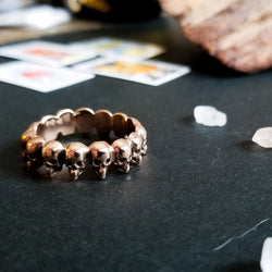 Collection of Rose Gold Eternity Skull Ring 14K - Inchoo Bijoux in a gallery layout