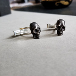 Collection of Sterling Silver Skull Cufflinks - Inchoo Bijoux in a gallery layout