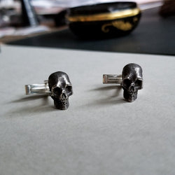 Collection of Sterling Silver Skull Cufflinks - Inchoo Bijoux in a gallery layout