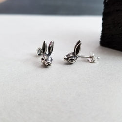 Collection of Silver Bunny Earrings - Inchoo Bijoux in a gallery layout