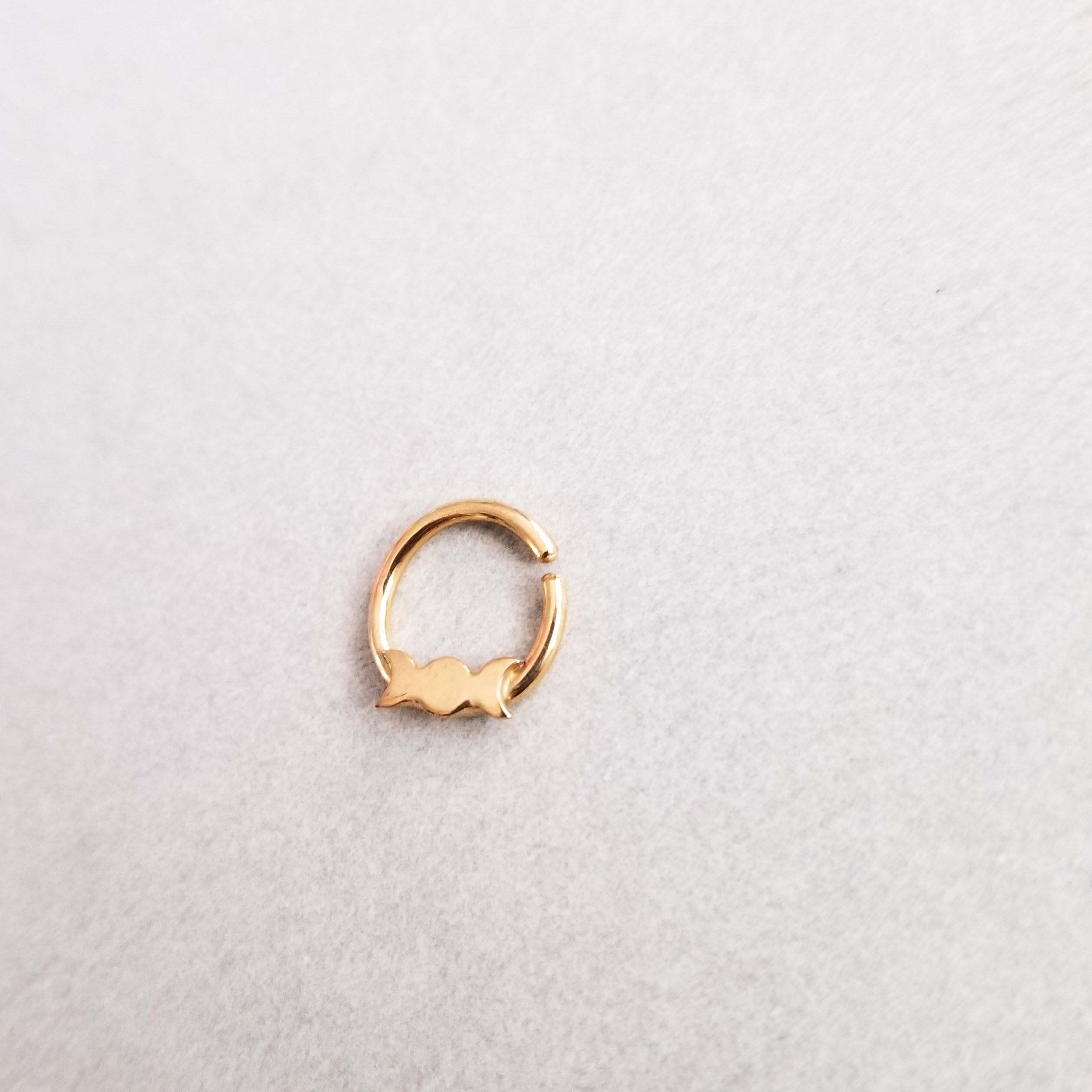 Collection of Yellow Gold Moon Nose Ring 14K - Inchoo Bijoux in a gallery layout