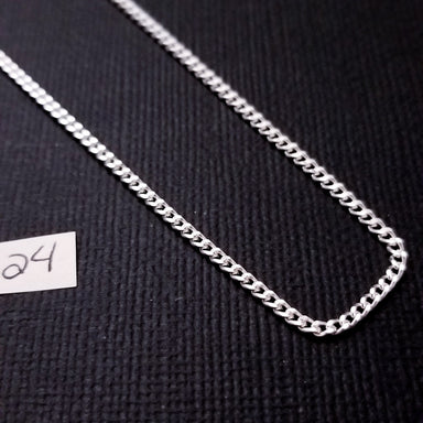 Sterling Silver 2mm Thick Flat Curb Chain - Inchoo Bijoux