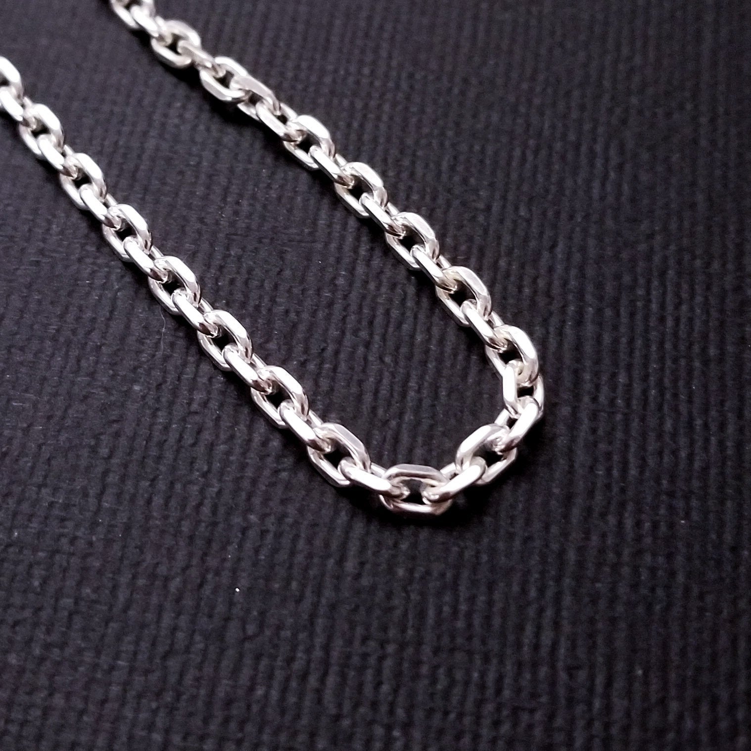 Collection of Sterling Silver 3.4 mm Heavy Cable Chain - Inchoo Bijoux in a gallery layout