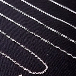 Collection of Sterling Silver 1mm Cable Style Chain - Inchoo Bijoux in a gallery layout