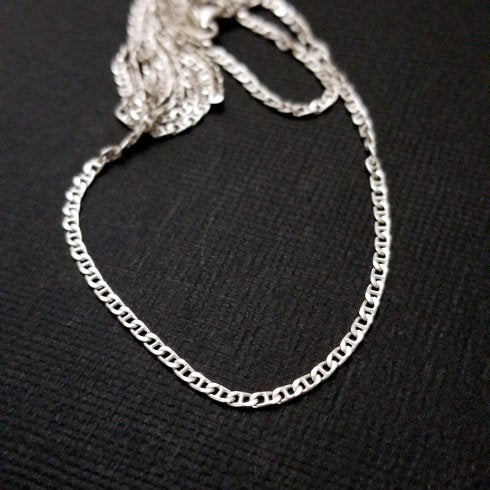 Collection of Sterling Silver Flat Mariner 2.3mm Chain - Inchoo Bijoux in a gallery layout