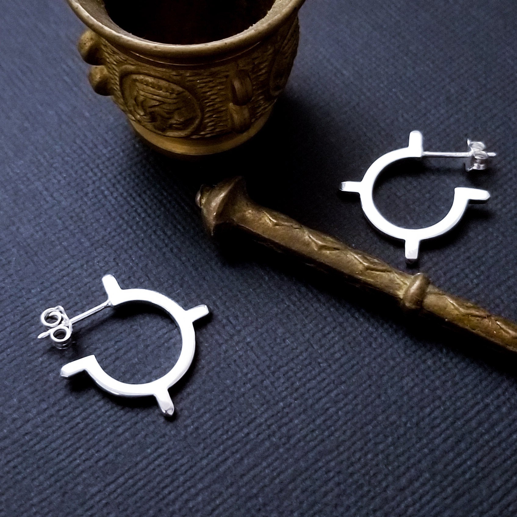 Collection of Small Celestial Hoop Earrings - Inchoo Bijoux in a gallery layout