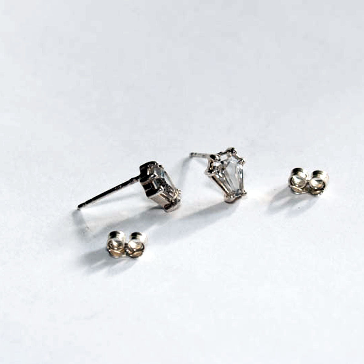 Non Diamond Coffin Stud Earrings - Inchoo Bijoux