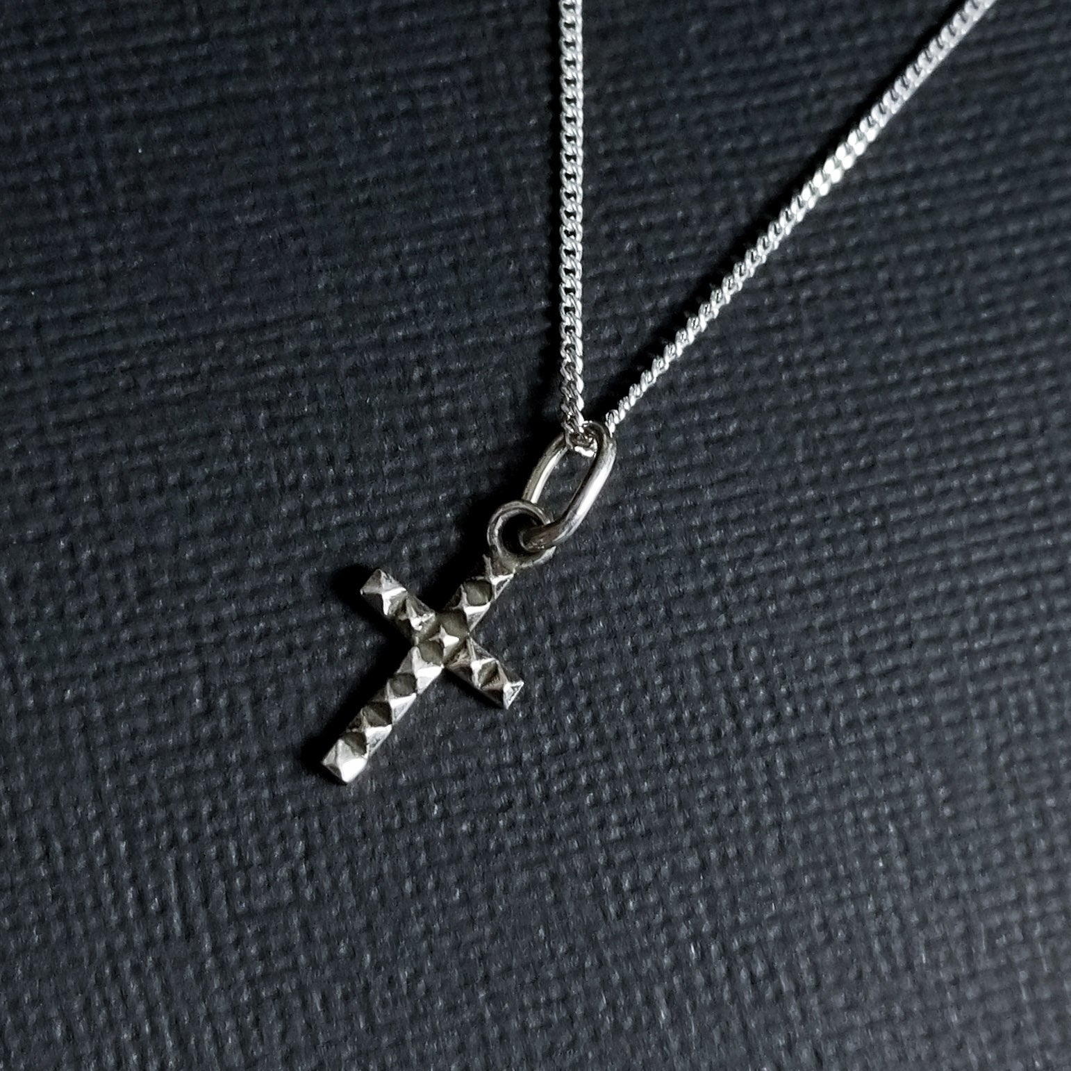 Tiny Studded Cross Pendant - Inchoo Bijoux