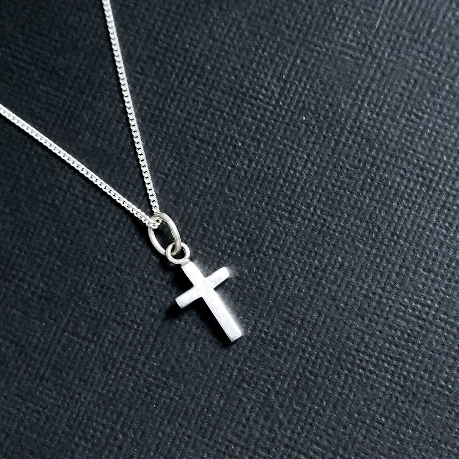 Collection of Tiny Silver Cross Pendant - Inchoo Bijoux in a gallery layout