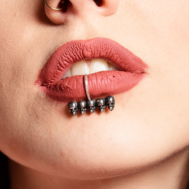 Goth Skull Fake Lip Ring - Inchoo Bijoux