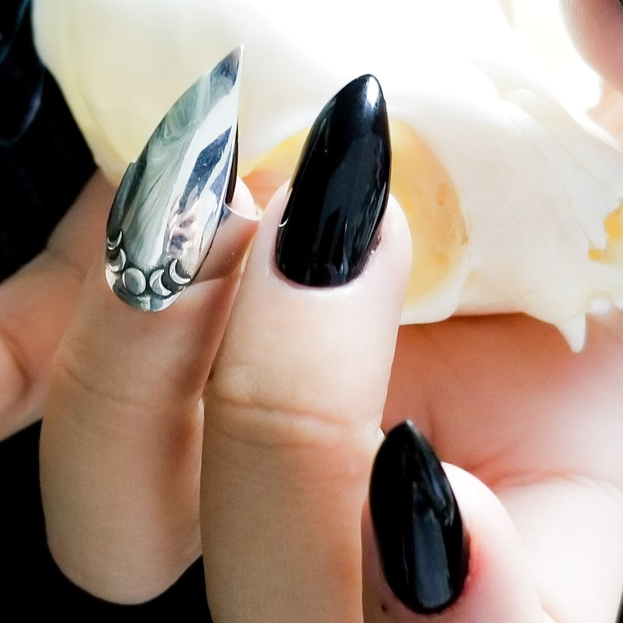 Collection of Moon Phase Stiletto Claw Ring - Inchoo Bijoux in a gallery layout