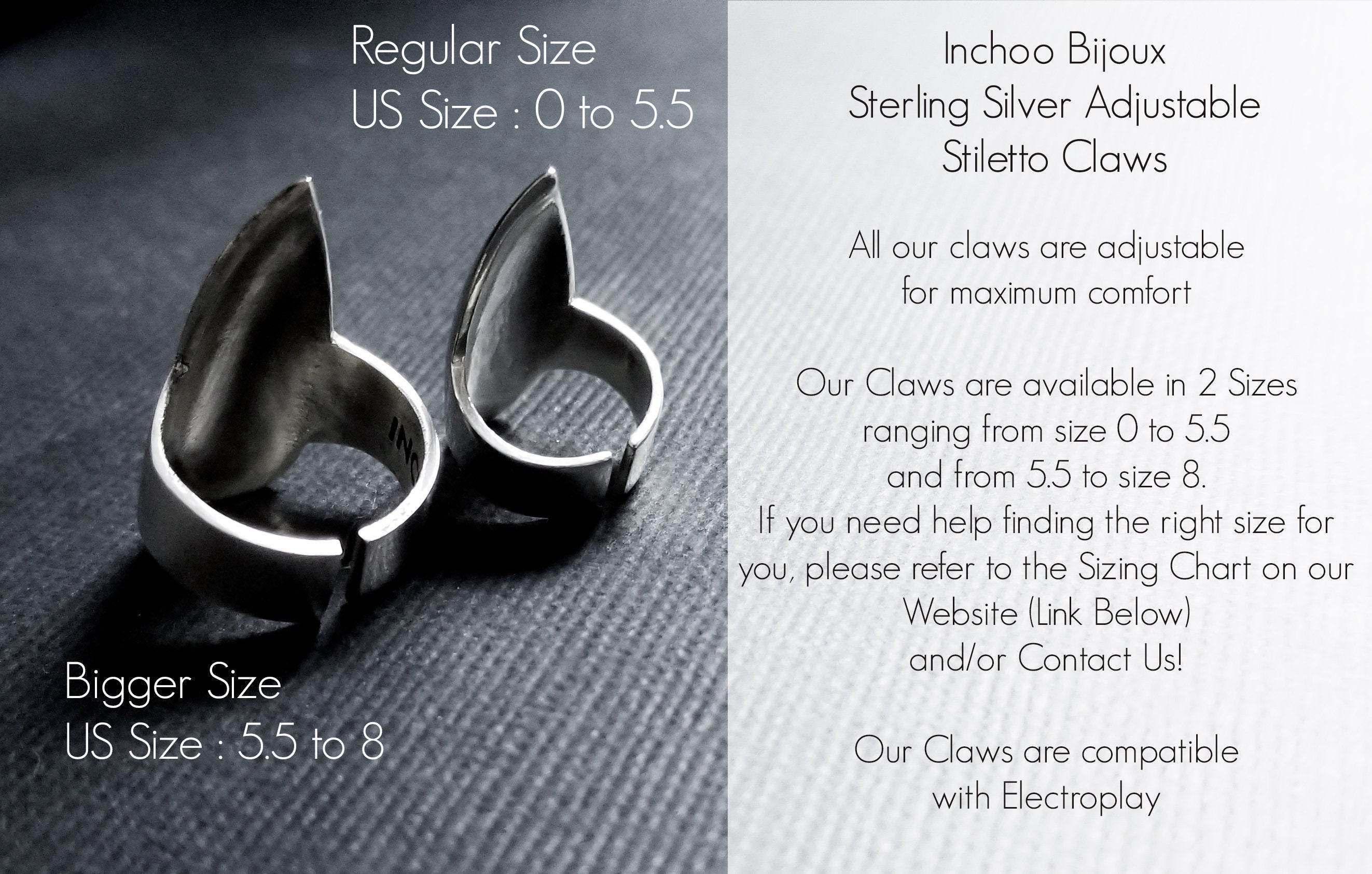 Collection of Moon Phase Stiletto Claw Ring - Inchoo Bijoux in a gallery layout