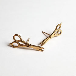 Collection of Rose Gold Scissors Earrings 14K - Inchoo Bijoux in a gallery layout