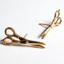 Collection of Rose Gold Scissors Earrings 14K - Inchoo Bijoux in a gallery layout