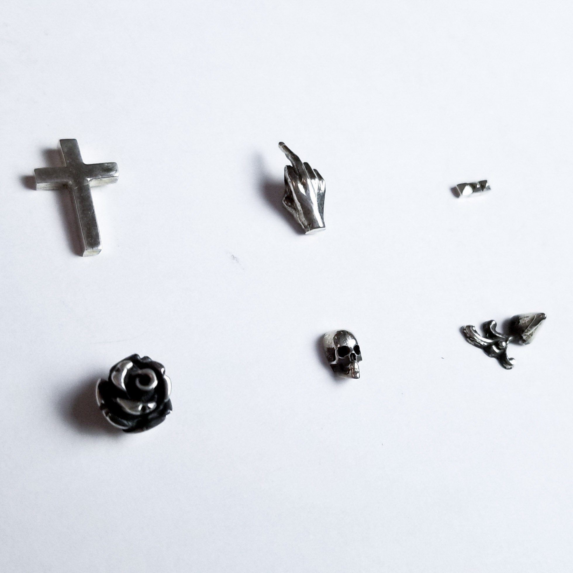 Collection of Cursing Rocker Set of 6 Single Stud Mix and Match Earrings - Inchoo Bijoux in a gallery layout