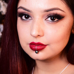 Collection of Black Dark Pearl Fake Lip Ring - Inchoo Bijoux in a gallery layout