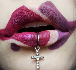 Collection of Dangling Studded Cross Lip Ring-Lip Ring-Inchoo Bijoux-Inchoo Bijoux in a gallery layout