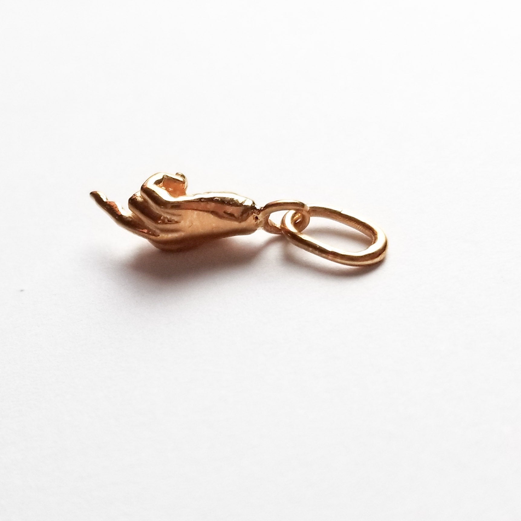 Collection of Rose Gold Middle Finger Pendant Charm 10K - 14K - Inchoo Bijoux in a gallery layout