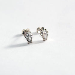 Collection of Non Diamond Coffin Stud Earrings - Inchoo Bijoux in a gallery layout