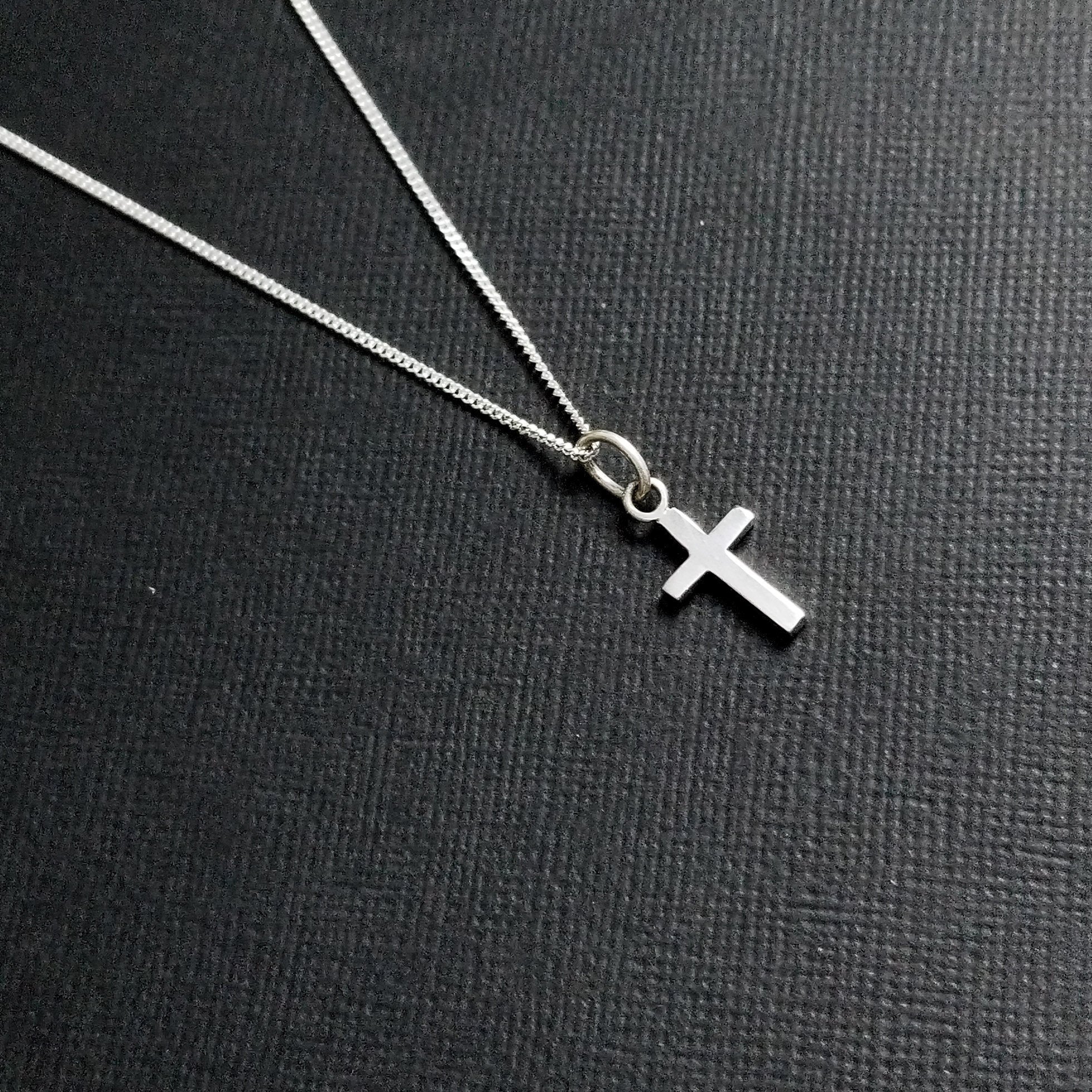 Collection of Tiny Silver Cross Pendant - Inchoo Bijoux in a gallery layout