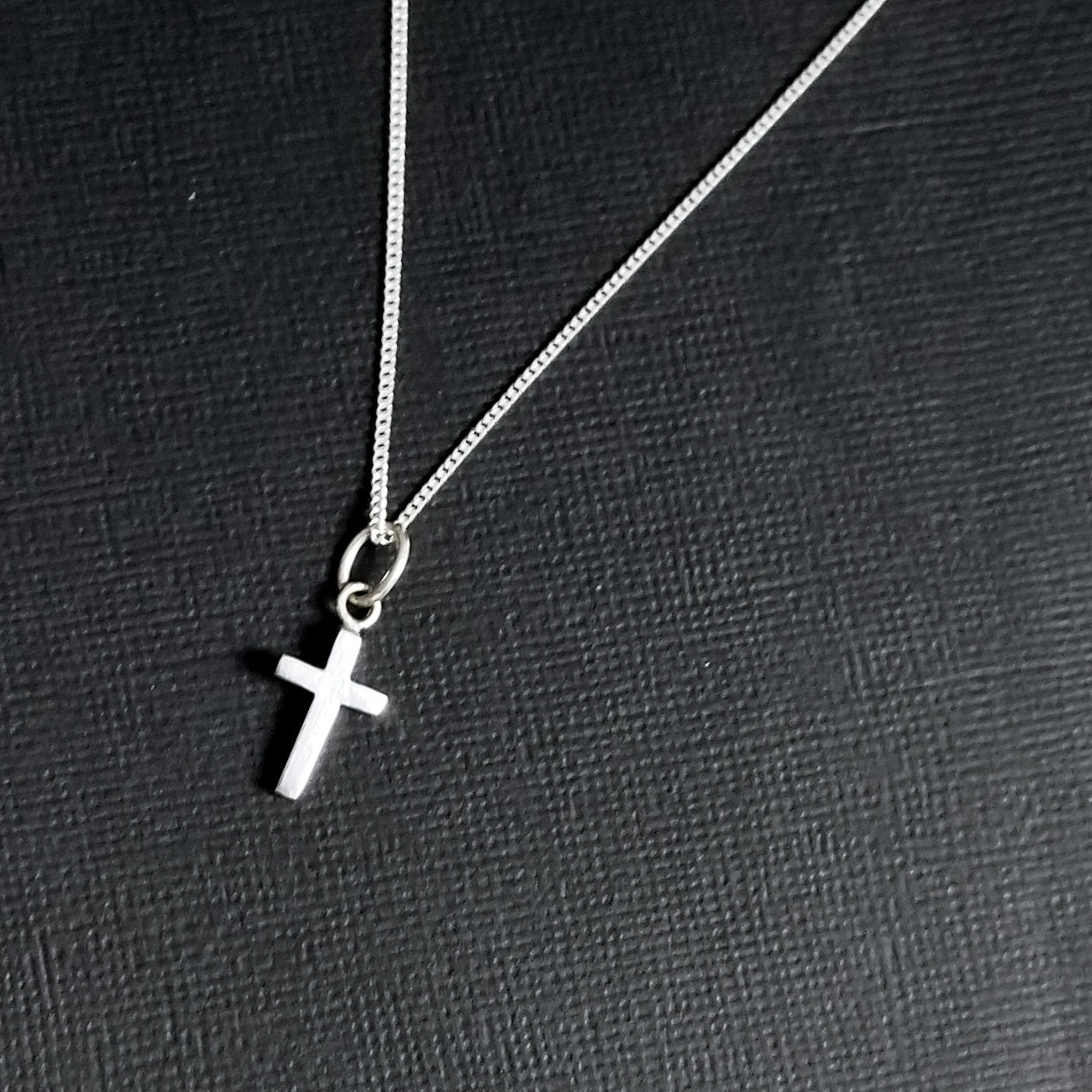 Collection of Tiny Silver Cross Pendant - Inchoo Bijoux in a gallery layout