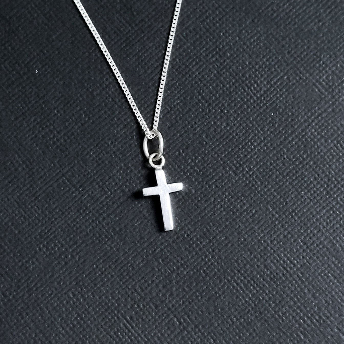 Collection of Tiny Silver Cross Pendant - Inchoo Bijoux in a gallery layout