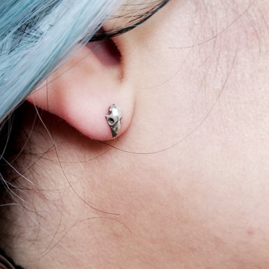 Tiny Bird Skull Earrings - Inchoo Bijoux