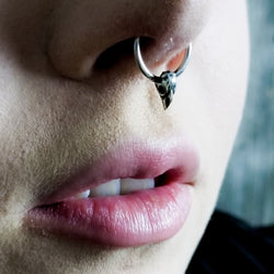 Collection of Tiny Bird Skull Septum Piercing - Inchoo Bijoux in a gallery layout